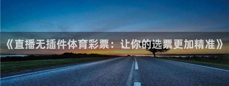 西瓜看球直播下载：《直播无插件体育彩票：让你的选票更加精准》